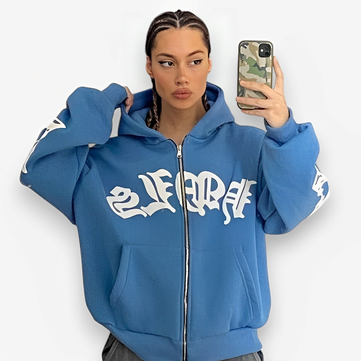 Foam Zipper Hoodie