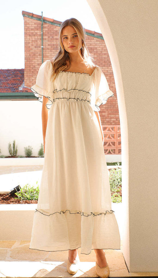 Single Long Fairy Wrinkle Dress