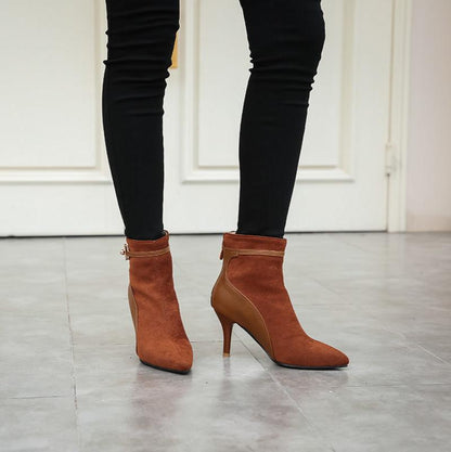 | Suede Pointy Toe Heels