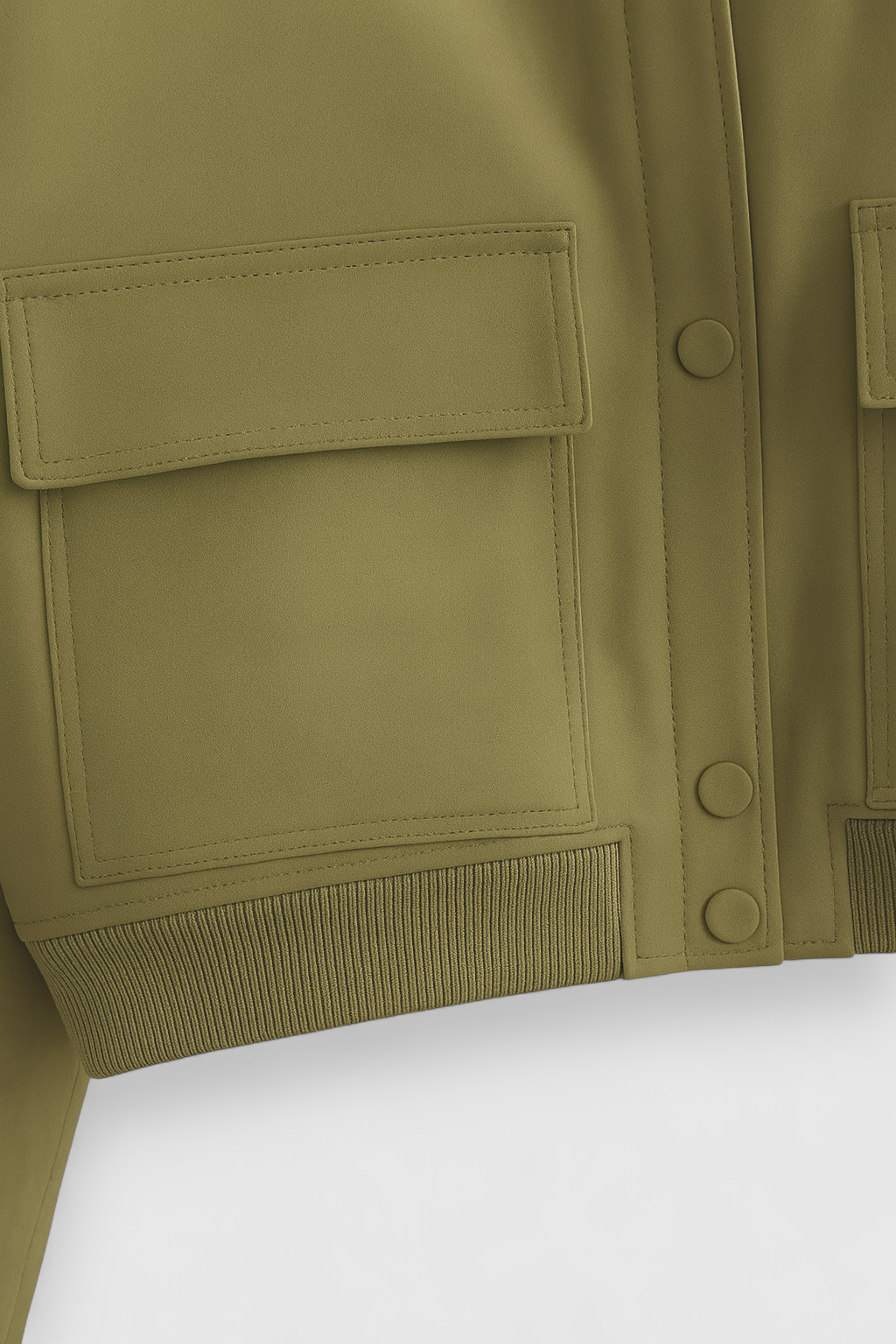 Bomber Jacket With Front Pockets | Cropped Silhouette