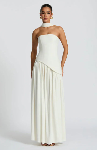 | Sculpted Slit Silhouette Evening Gown