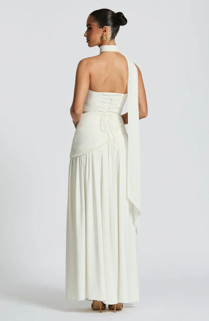 | Sculpted Slit Silhouette Evening Gown