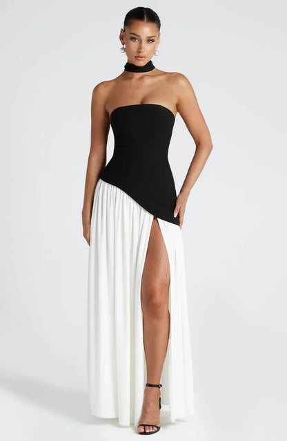 | Sculpted Slit Silhouette Evening Gown
