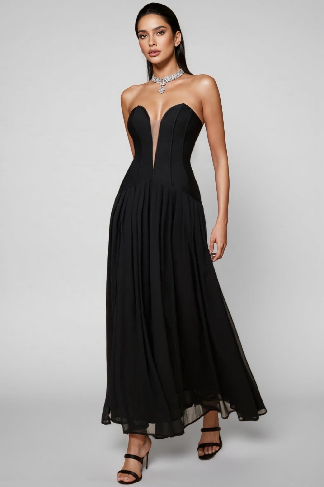 Breen Strapless Bandage Maxi Dress
