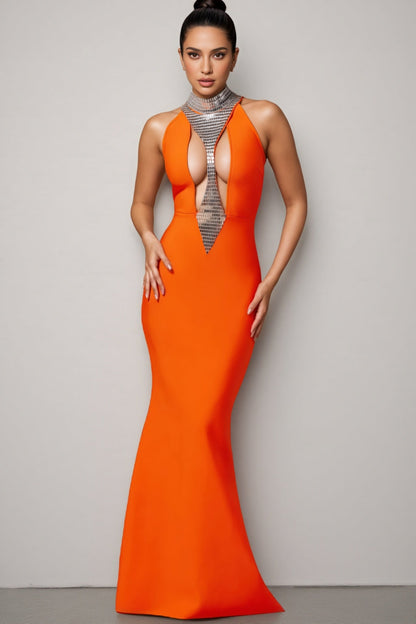 William Cut Out Sleeveless Maxi Dress