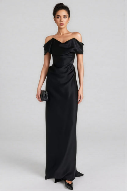 Soph Off-Shoulder Solid Maxi Dress