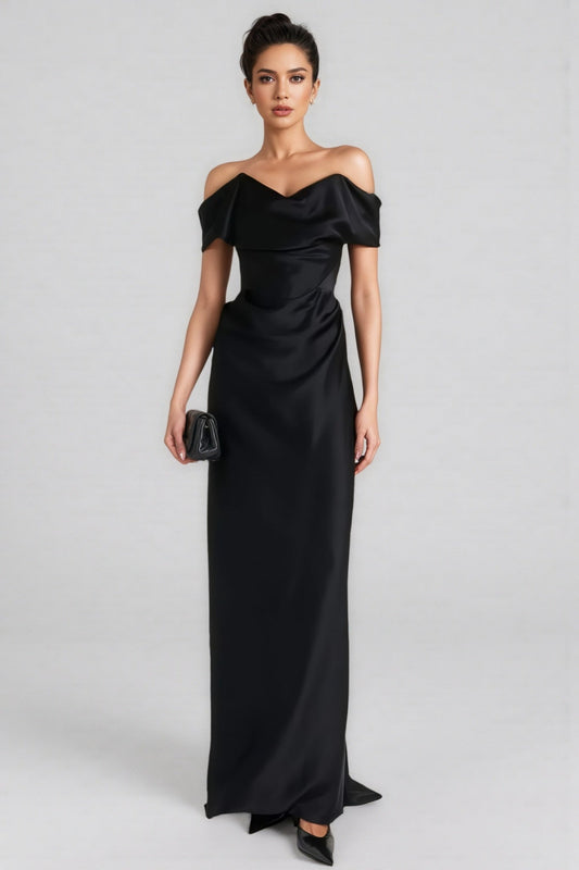 Soph Off-Shoulder Solid Maxi Dress