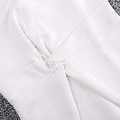 One Shoulder Sleeveless Asymmetrical Mini Bandage Dress PP091914