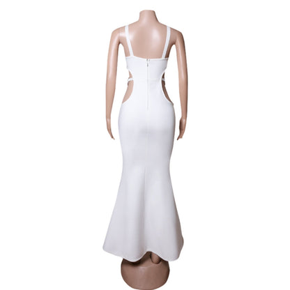 One Shoulder Sleeveless Cut Out Maxi Bandage Dress PZC1571