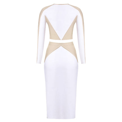 Round Neck Long Sleeve Splicing Bandage Set PZL3012