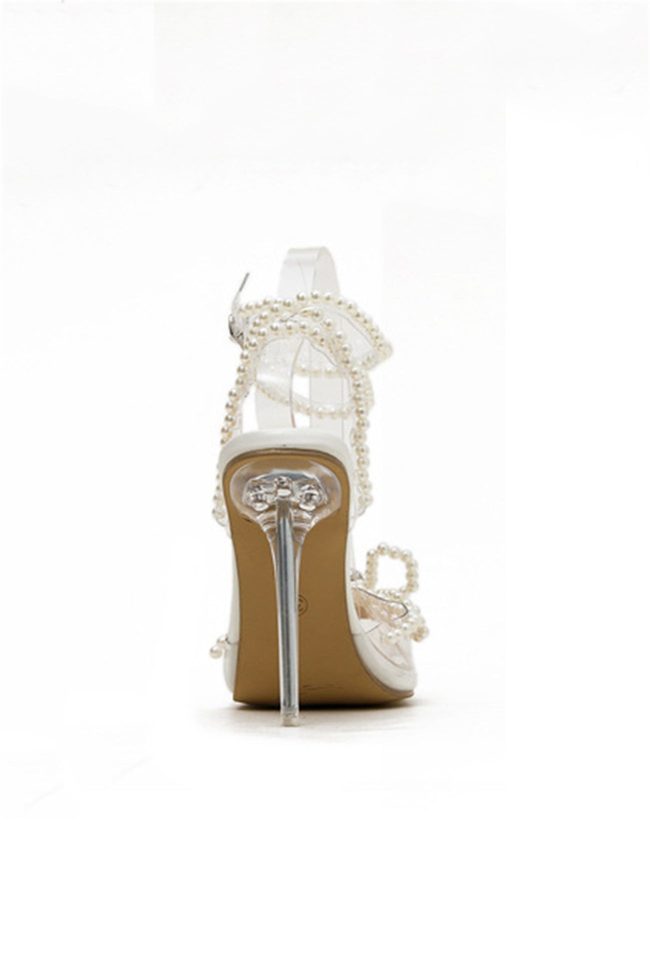 Pearl Bow Pointed High Heels