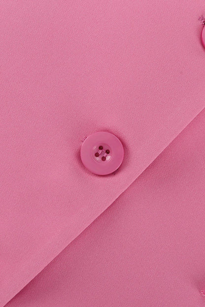 Pink Bow Pocketed Blazer