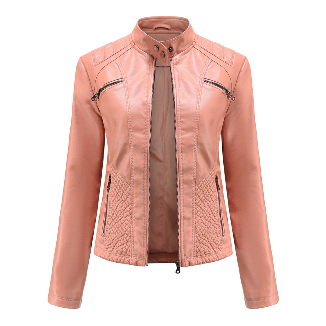 | Women’s Classic Zip-up Biker Jacket