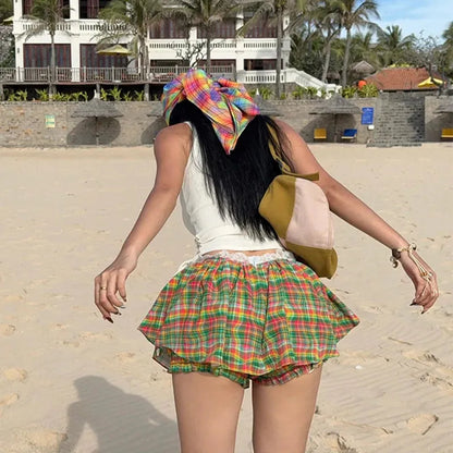 Plaid Mini Skort
