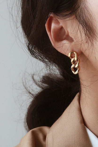Punk Cuban Chain Earrings