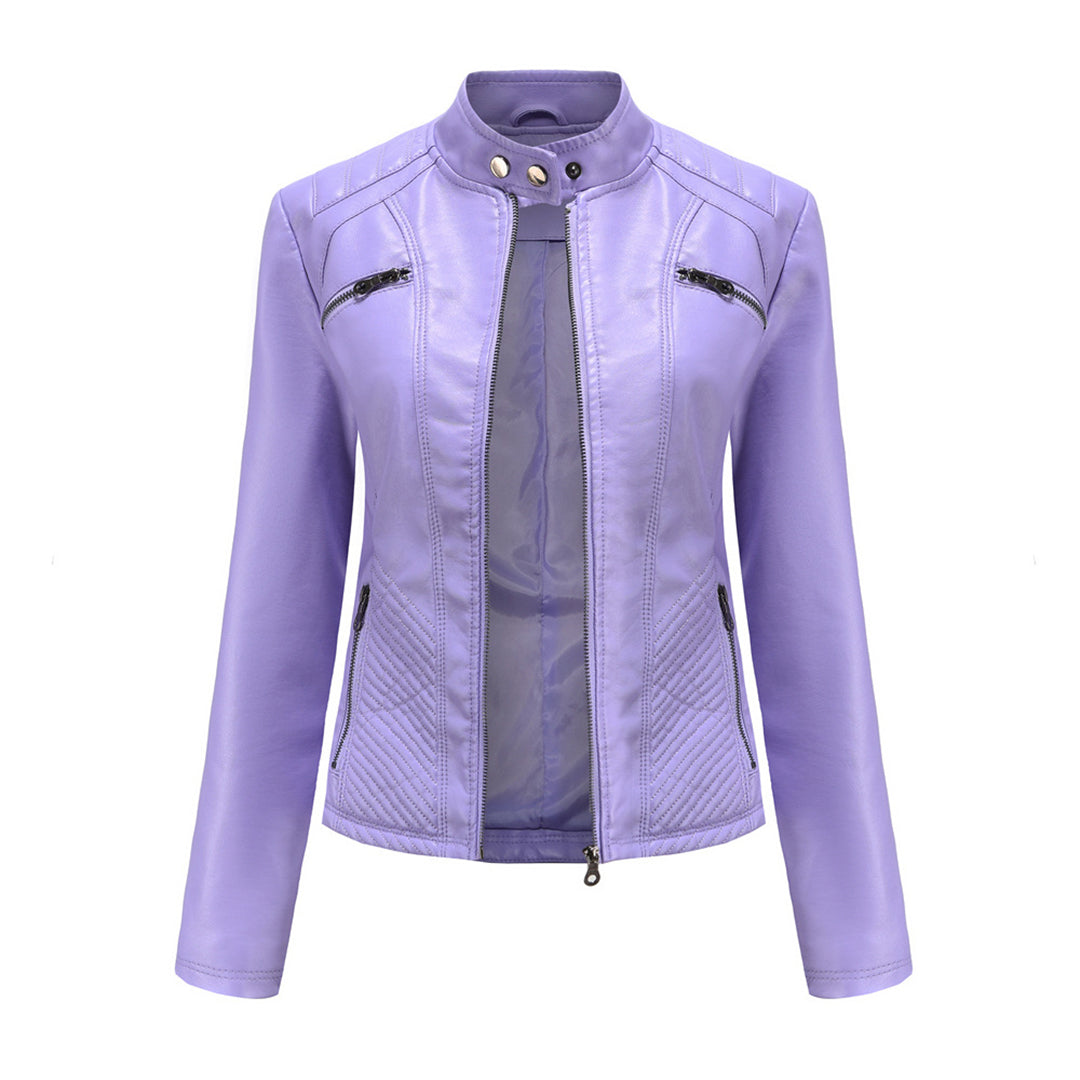 | Women’s Classic Zip-up Biker Jacket