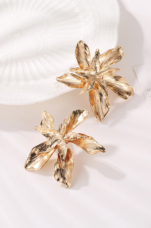 Large Floral Drop Earrings