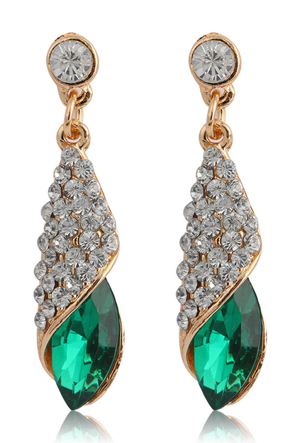 Dangle Earrings with Crystal Accents