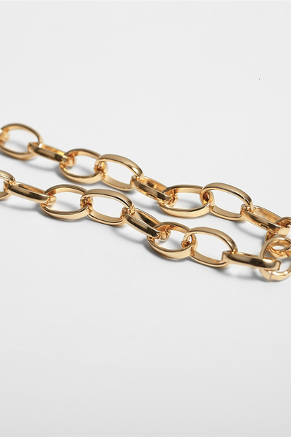 Lock Pendant Necklace with Link Chain