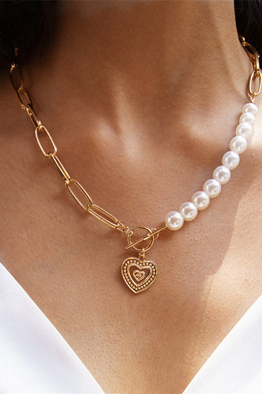 Baroque Pearl Angel Pendant Gothic Choker Necklace