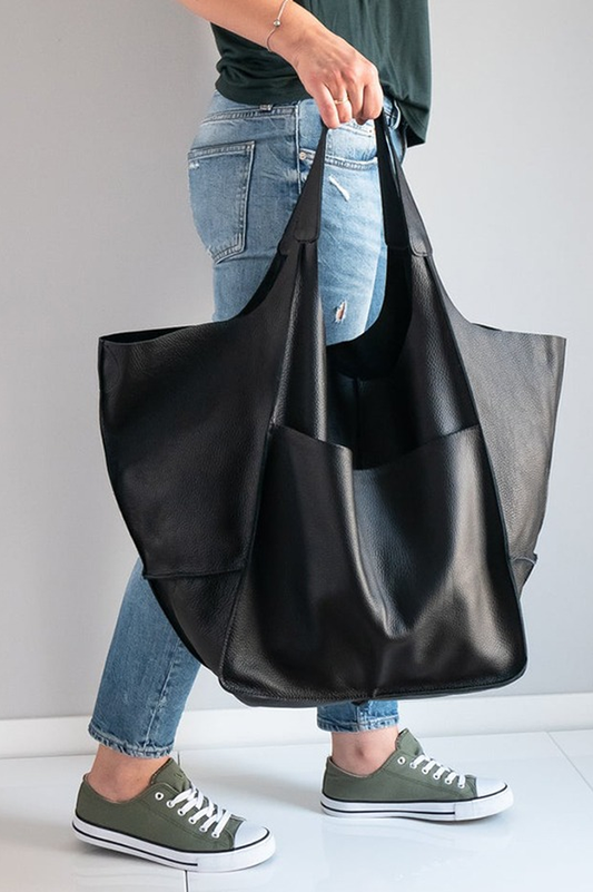 Leather Tote Bag for Shopping