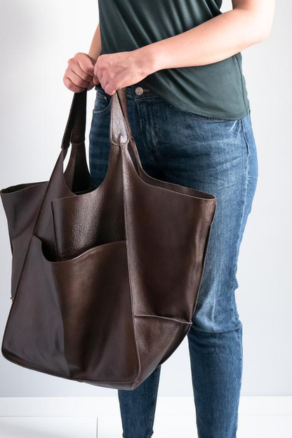 Leather Tote Bag for Shopping