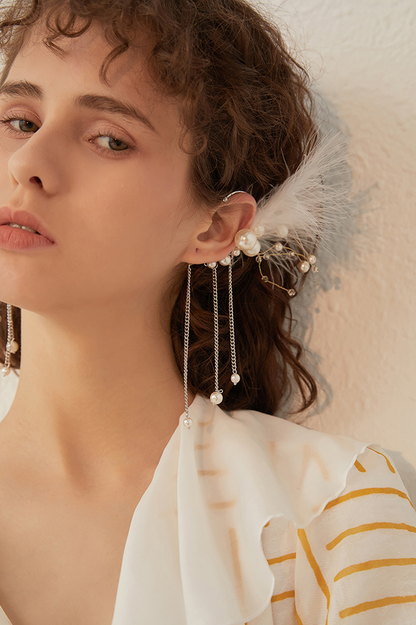Tassel Feather Earrings