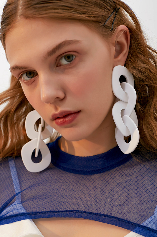 Geometric Acrylic Long Earrings