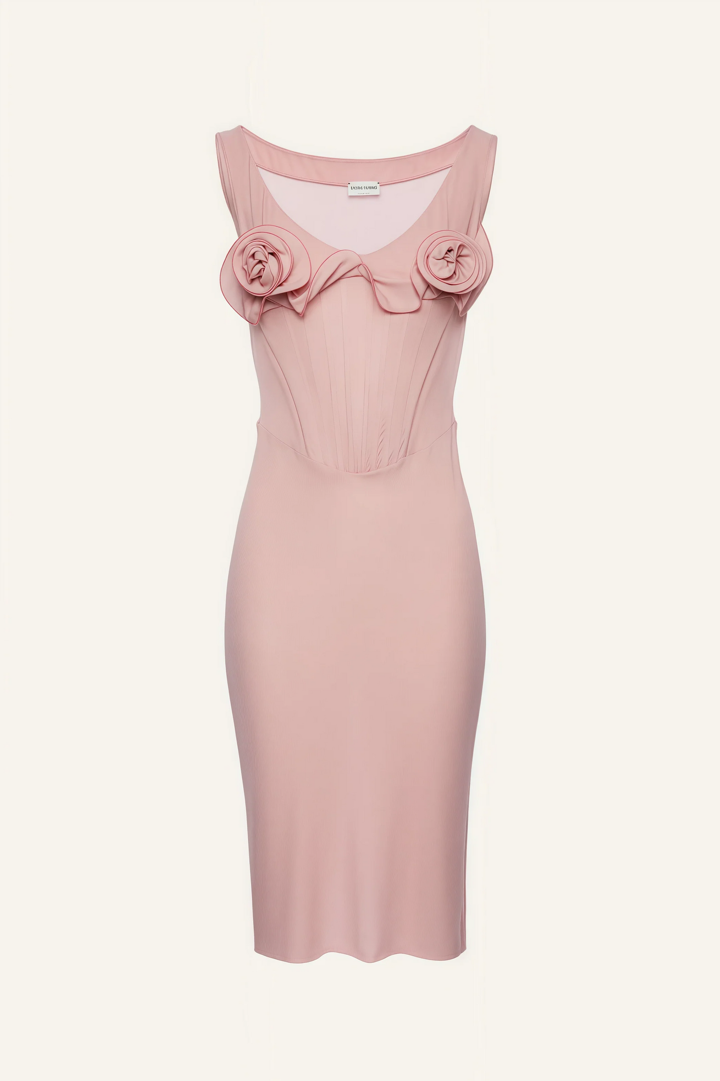 Anhad Pink Flower Bustier Midi Dress