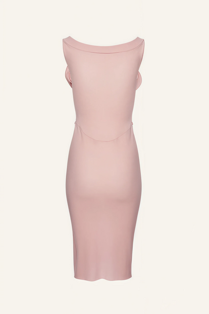 Anhad Pink Flower Bustier Midi Dress