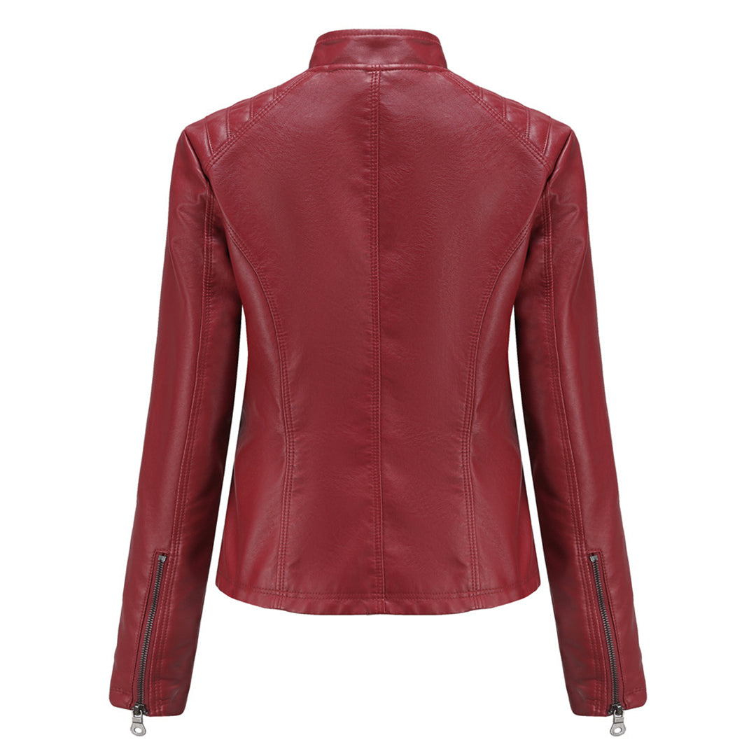 | Women’s Classic Zip-up Biker Jacket