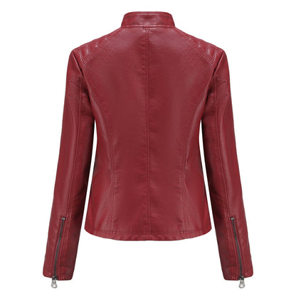 | Women’s Classic Zip-up Biker Jacket