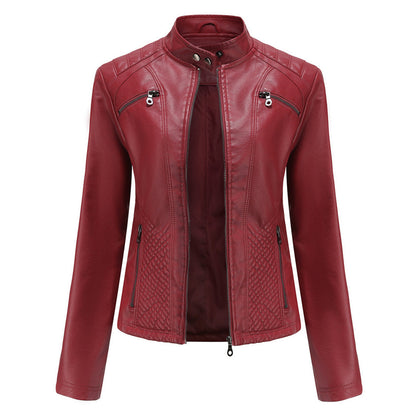 | Women’s Classic Zip-up Biker Jacket
