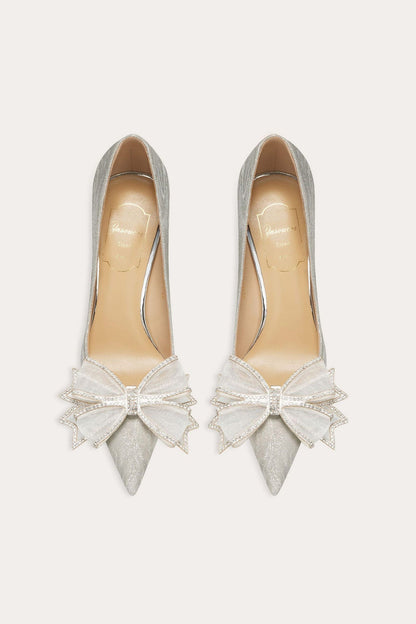 Rhinestone Bow-tie High Heels
