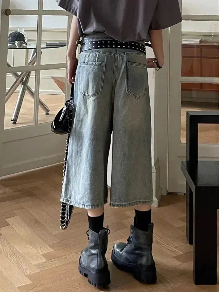 Ripped Jean Shorts