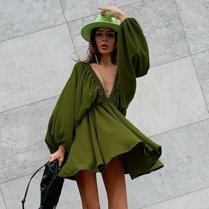 Dress with puff sleeves "Maylia"