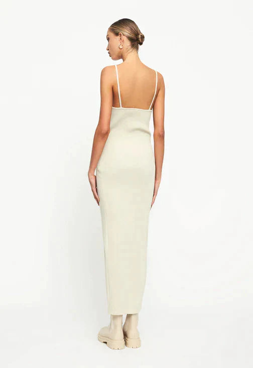 "Charlotte" long ribbed knit dress