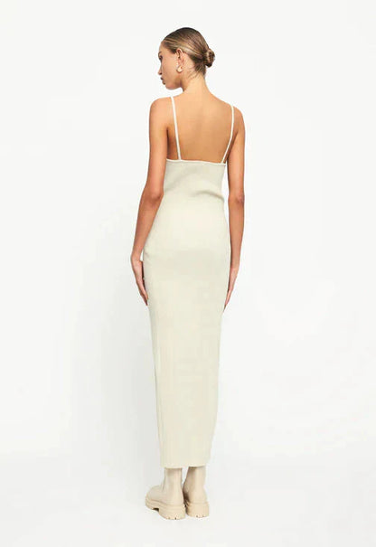 "Charlotte" long ribbed knit dress