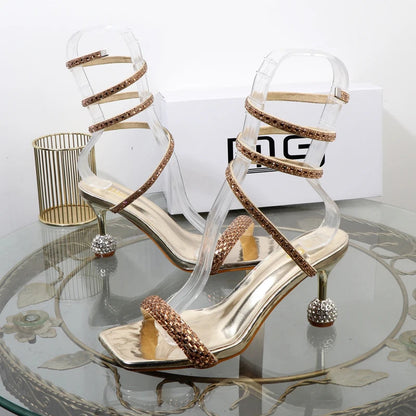 Rhinestone Fairy Open-toe High Heel Rome Sandals for Women