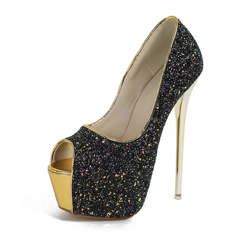 Peep Toe Extreme High Heels for Party Nightclub Stripper Pole Dancing