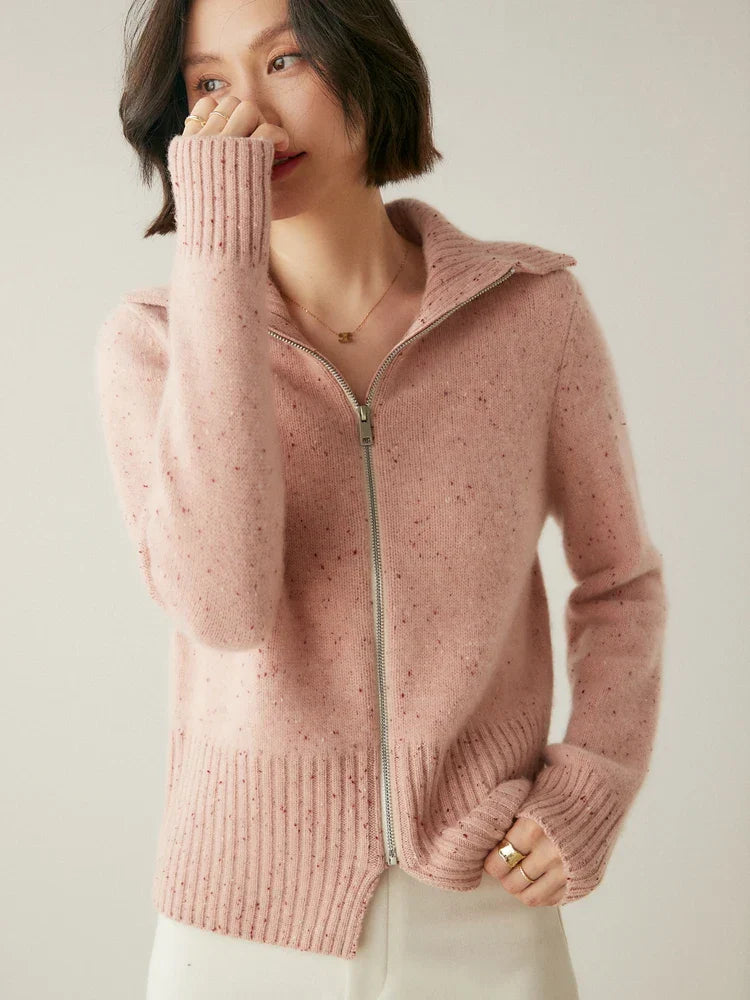 | Cashmere Zip Cardigan