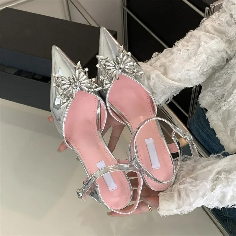 Spring High Heel Buckle Strap Women Pumps