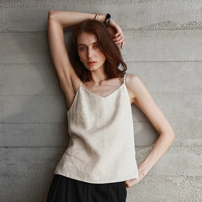 | Linen V-Neck Camisole Top
