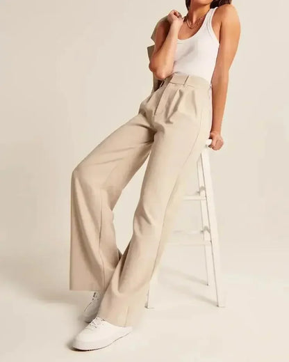 | Tailored Wide-Leg Trousers