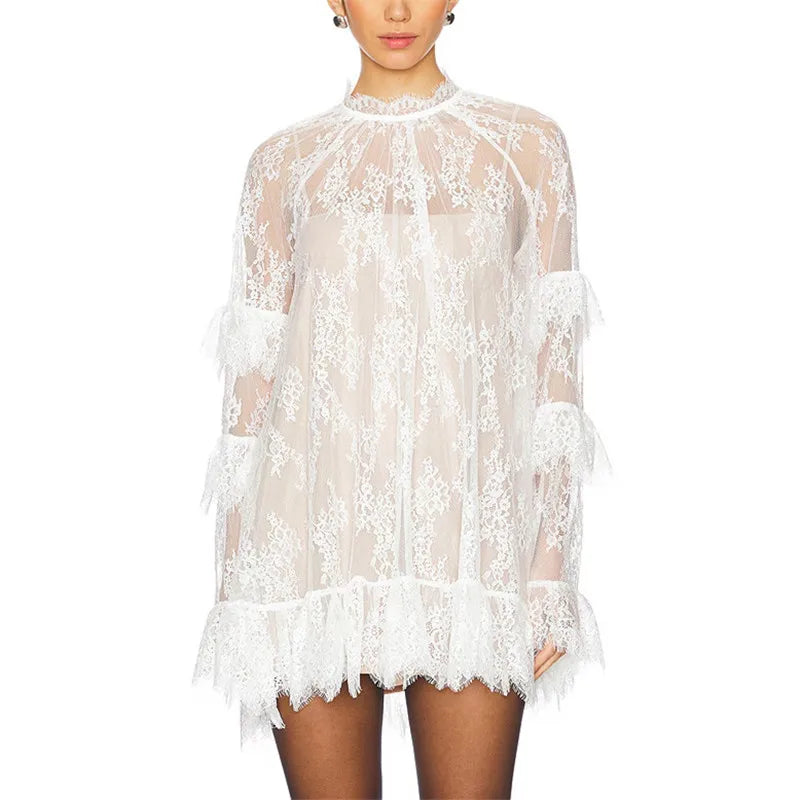 Niki Lace Sheer Dress