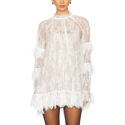 Niki Lace Sheer Dress
