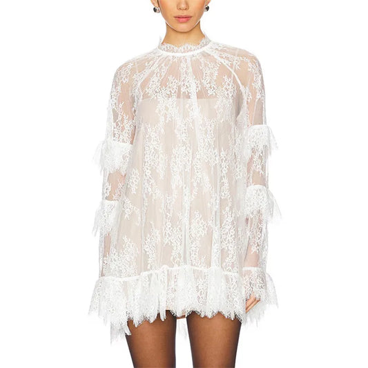 Niki Lace Sheer Dress