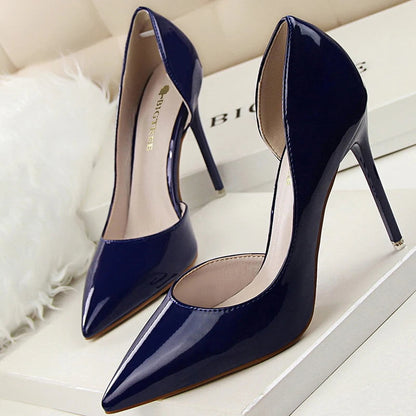 Patent Leather High-heels Classic Pumps for Women Wedding Shoes