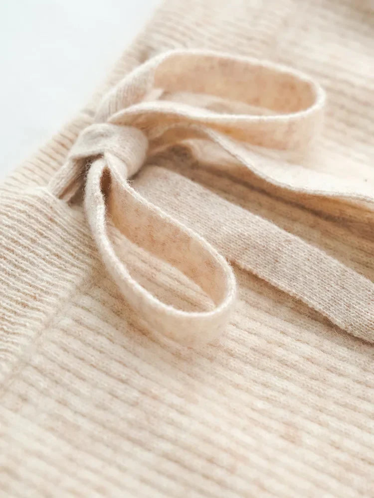 | Wool Knitted Wide Leg Pants