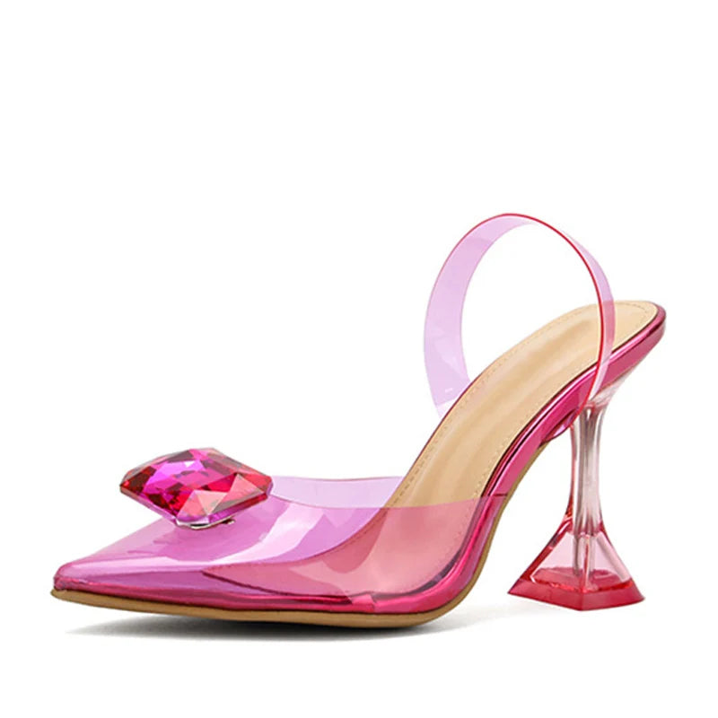 PVC Transparent Slingback Sandal in Candy Colors for Women